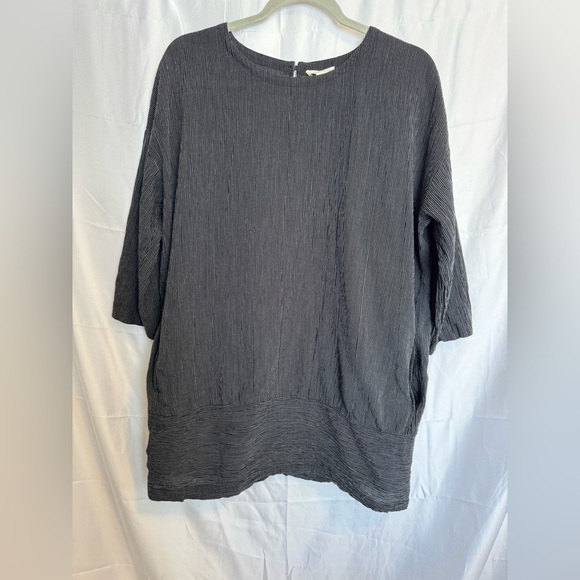 Eileen Fisher Tops - Eileen Fisher Black and White Pinstripe Tunic Top Size Medium